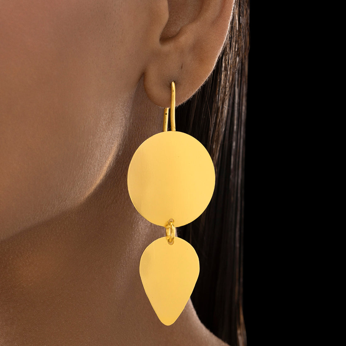 PRAO Anti-Tarnish Premium Brass High-Fashion Geometrical Earrings Set