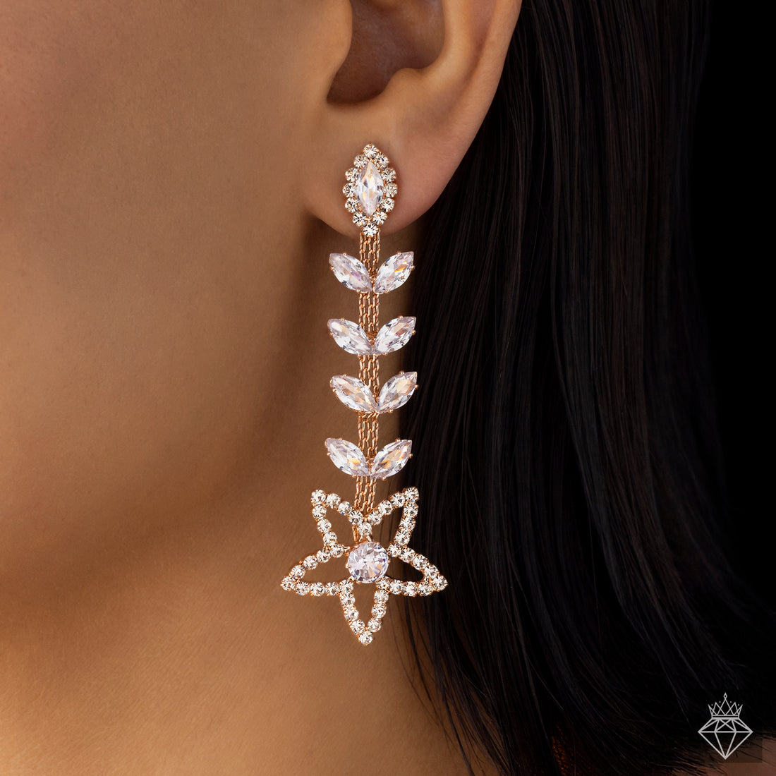 PRAO Anti-Tarnish Crystal Danglers