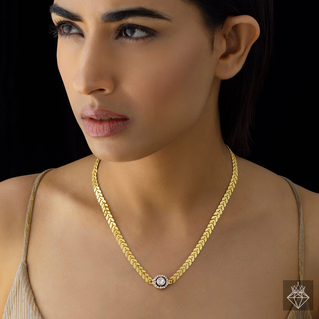 PRAO Anti-Tarnish Solitaire Pendant Necklace