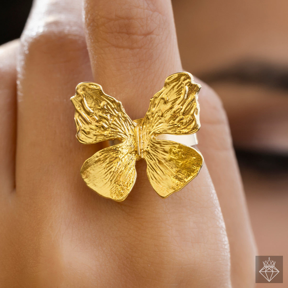 PRAO Anti-Tarnish Butterfly Ring
