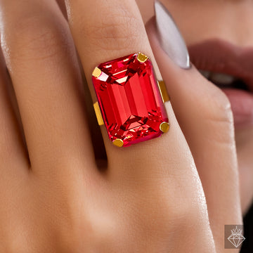 PRAO Anti-Tarnish Crystal Ring (Adjustable Size)
