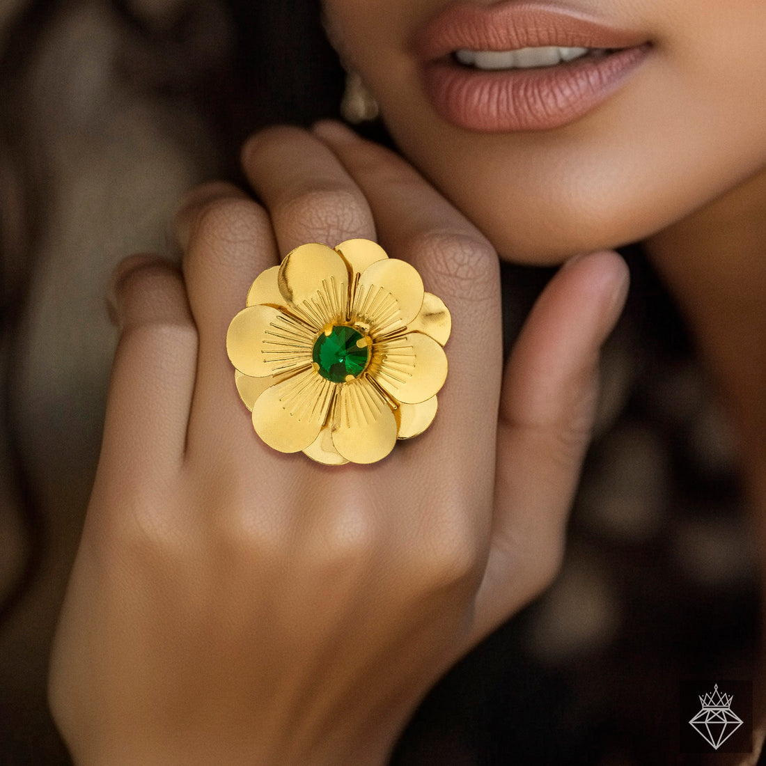 PRAO Anti-Tarnish Daffodil Ring (Adjustable Size)