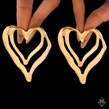 Flash SALE🔥 PRAO Anti-Tarnish Golden Heart Earrings