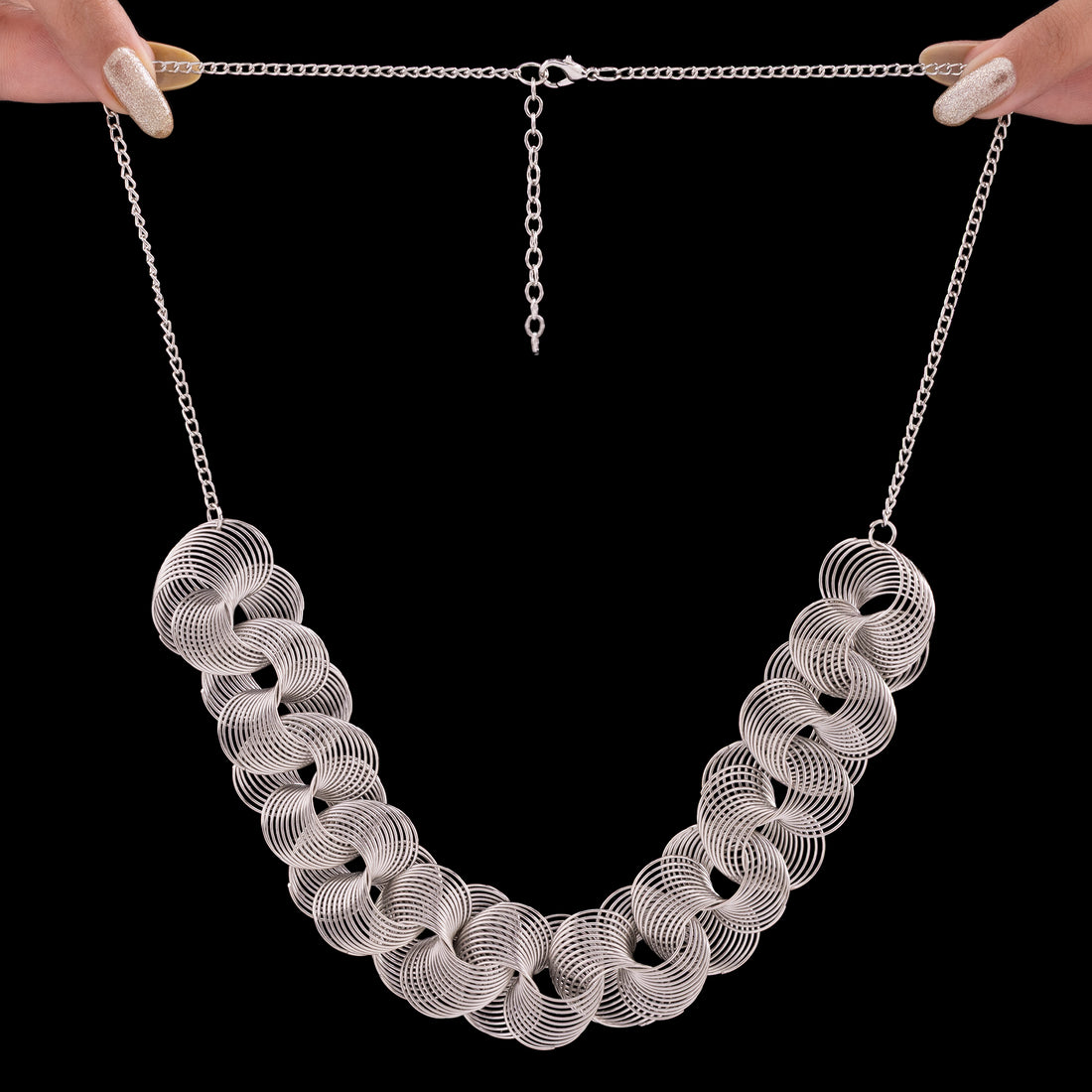 PRAO Anti-Tarnish Silver Spring Necklace
