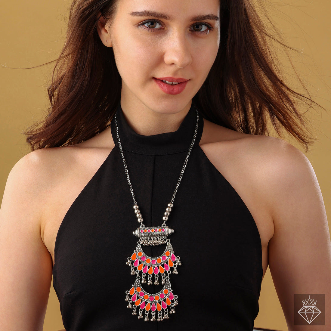 PRAO Colorful Cadence: PRAO Enameled Ghungroo Necklace