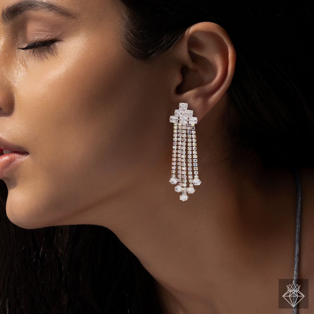 PRAO Anti-Tarnish Crystal Danglers
