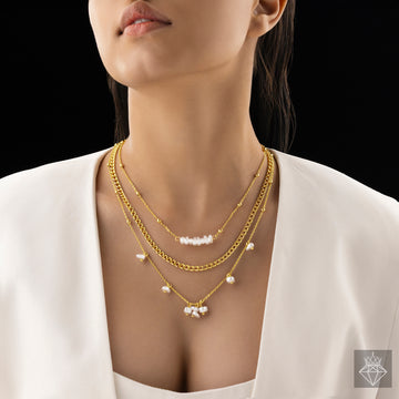 PRAO Anti-Tarnish Multi Layer High Fashion Necklace