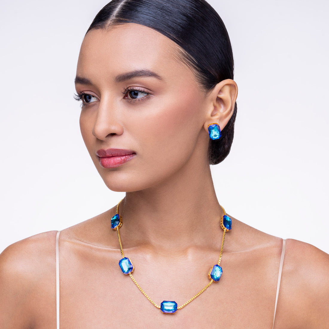 Luxury Defined: Spacers Crystal Necklace Set