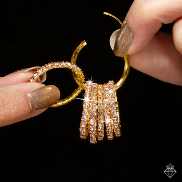 PRAO Anti-Tarnish Versatile Multilayer Crystal Hoops - Do it Yourself!