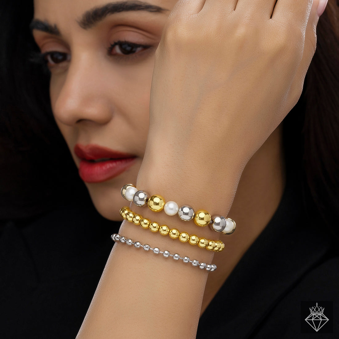 PRAO Anti-Tarnish Collection of 3 Bracelets