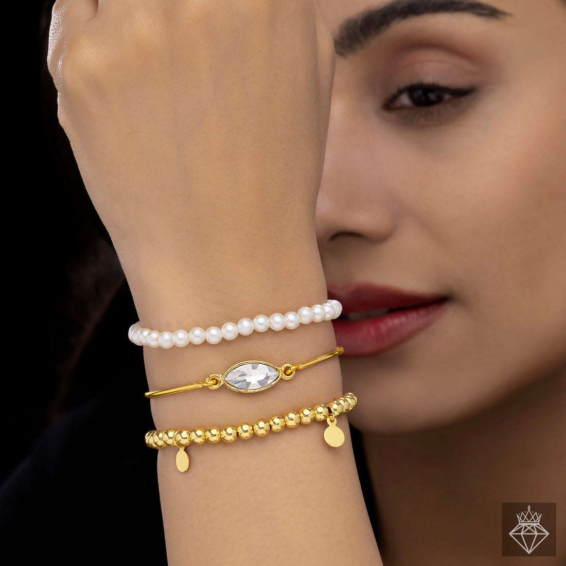 PRAO Anti-Tarnish Triple Layer Bracelet (Adjustable Size)