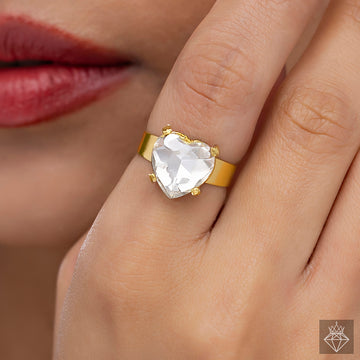 PRAO Crystal Heart Ring (Adjustable Size)