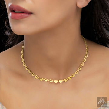 PRAO Anti-Tarnish Heart Chain Necklace