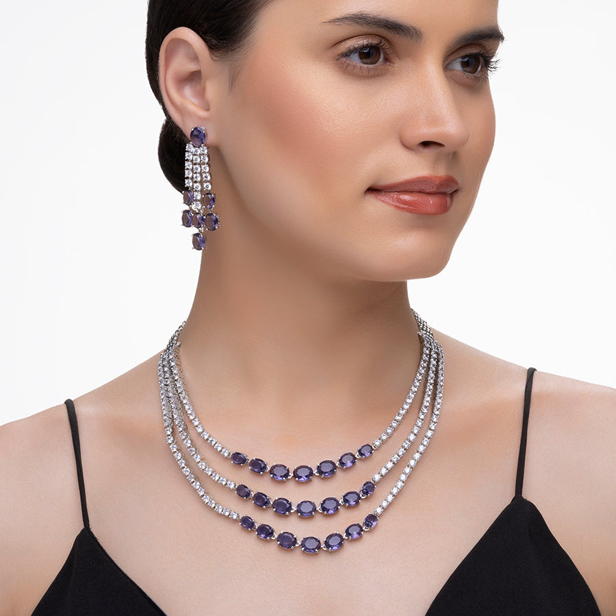 PRAO's Tiered Elegance Necklace Set