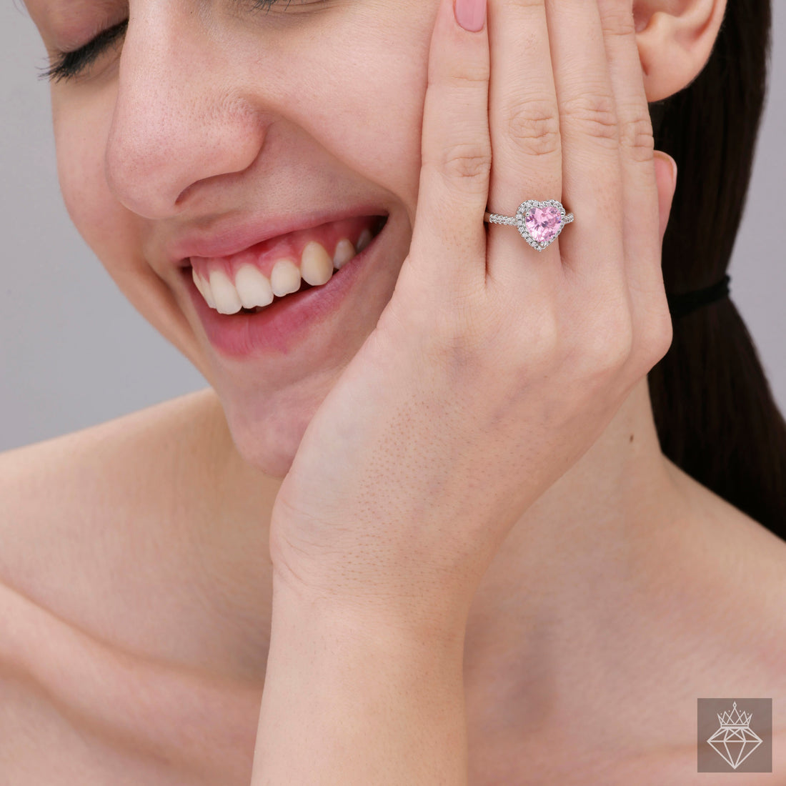 Heartbeat Sparkle: Solitaire Ring By PRAO