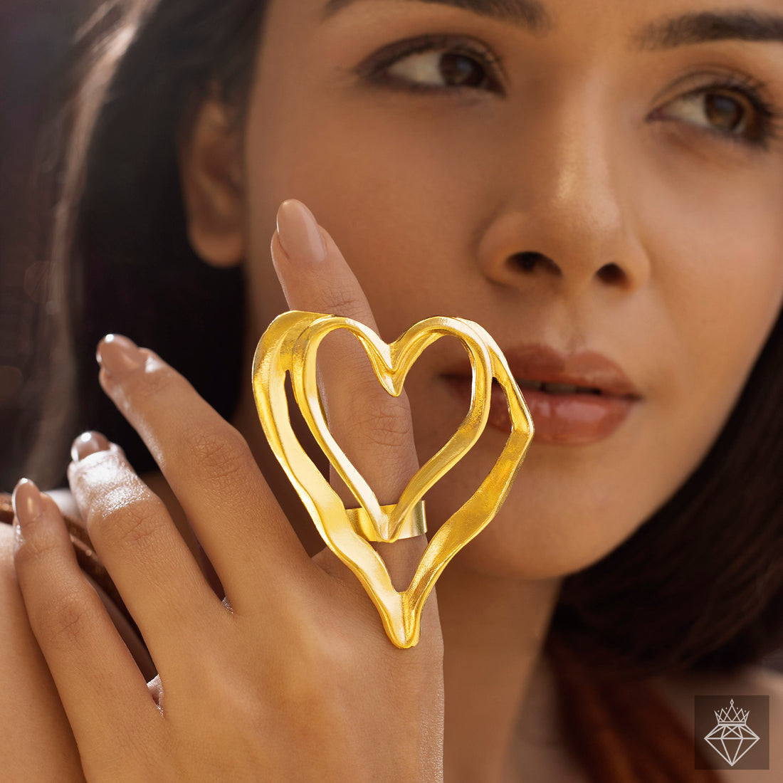PRAO Anti-Tarnish Heart Ring (Adjustable Size)