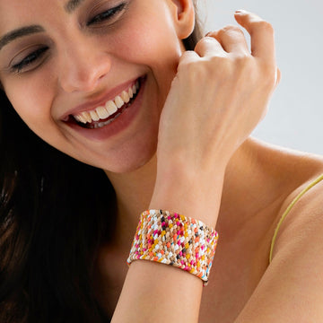 PRAO Multicolour Raffia Bracelet (Adjustable Size)