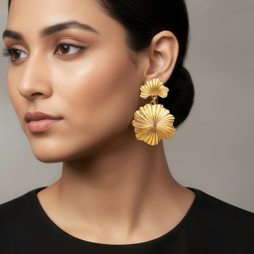 PRAO Anti-Tarnish Conch Shell Dangles with Shell Tops