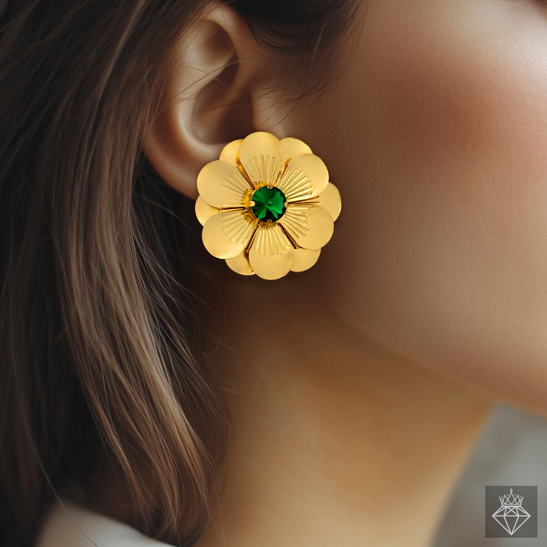PRAO Anti-Tarnish Daffodil Earrings