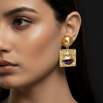 PRAO Anti-Tarnish Mismatch Face Earrings