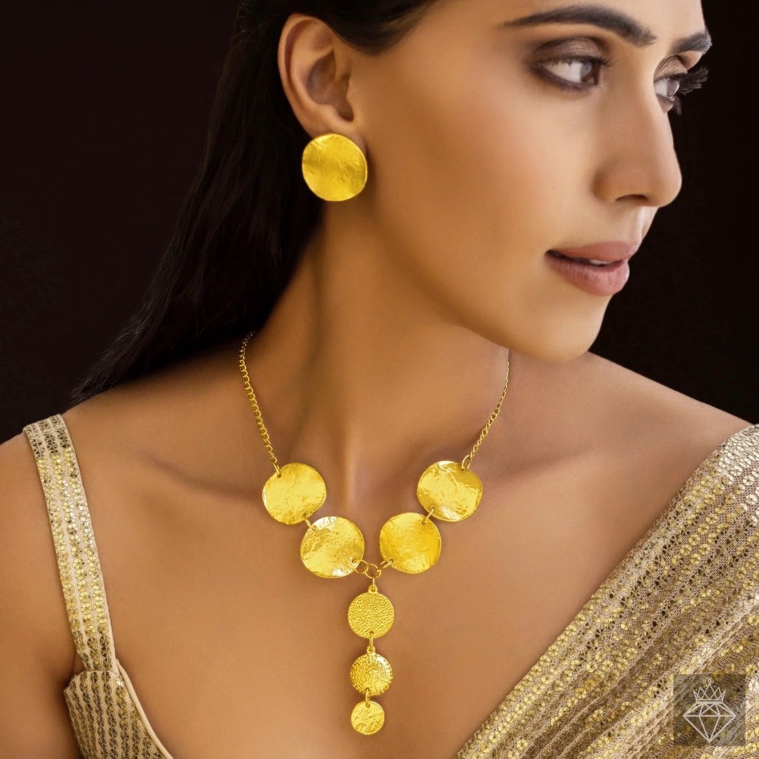 PRAO Anti-Tarnish Necklace Set With Earrings
