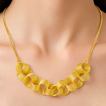 PRAO Necklace Anti-Tarnish Golden Spring