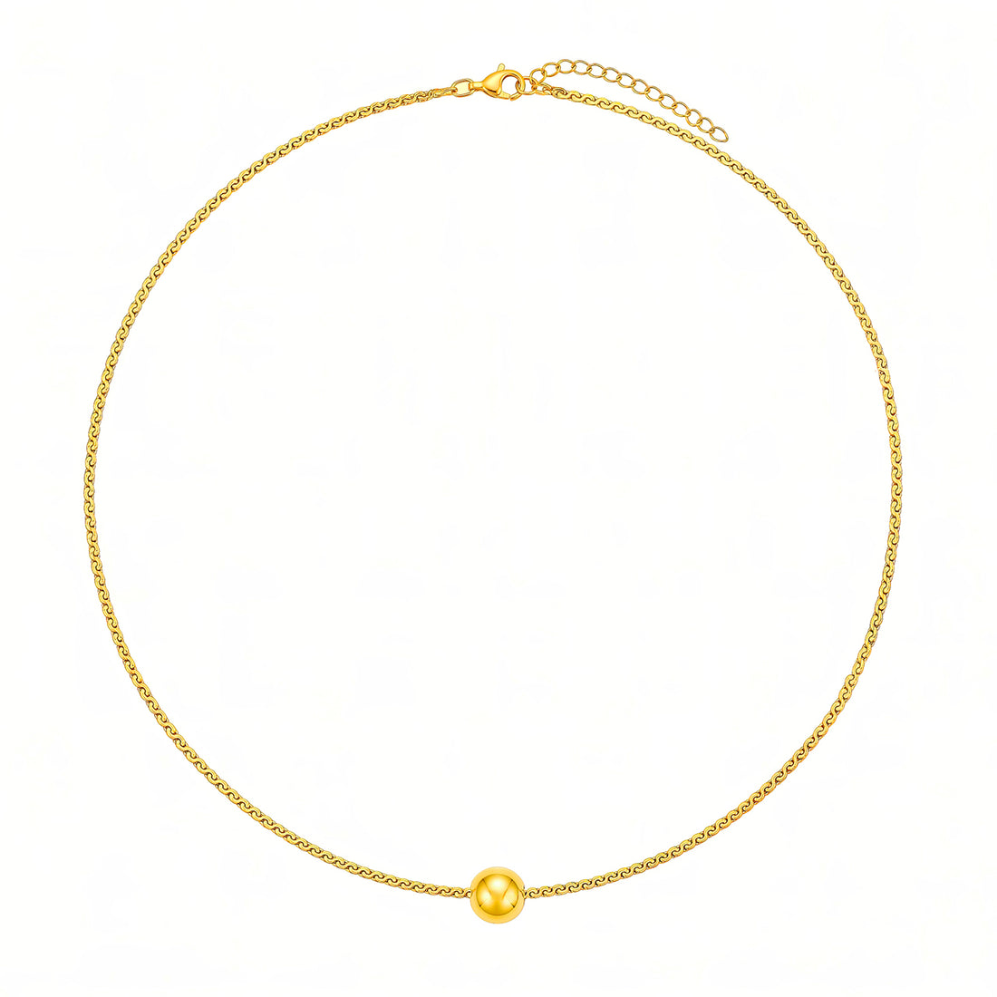 PRAO Necklace Anti-Tarnish Rope Ball Pendant