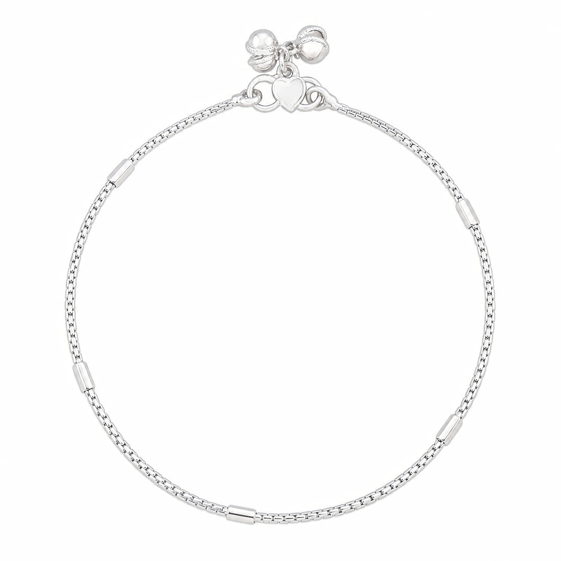 PRAO Anklet Anti-Tarnish Heart Charm Chain