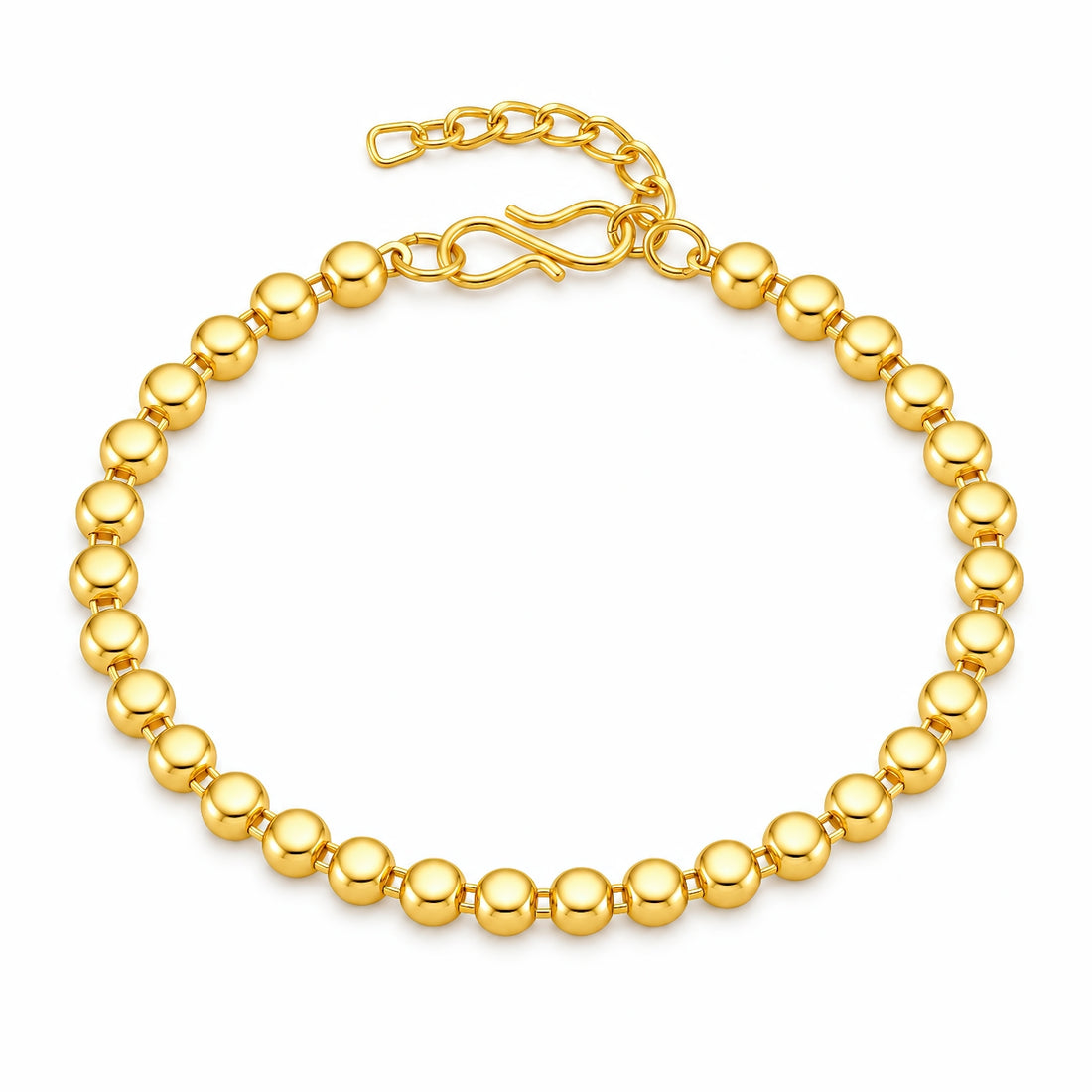 PRAO Anklet Anti-Tarnish Classic Gold Tablet Chain