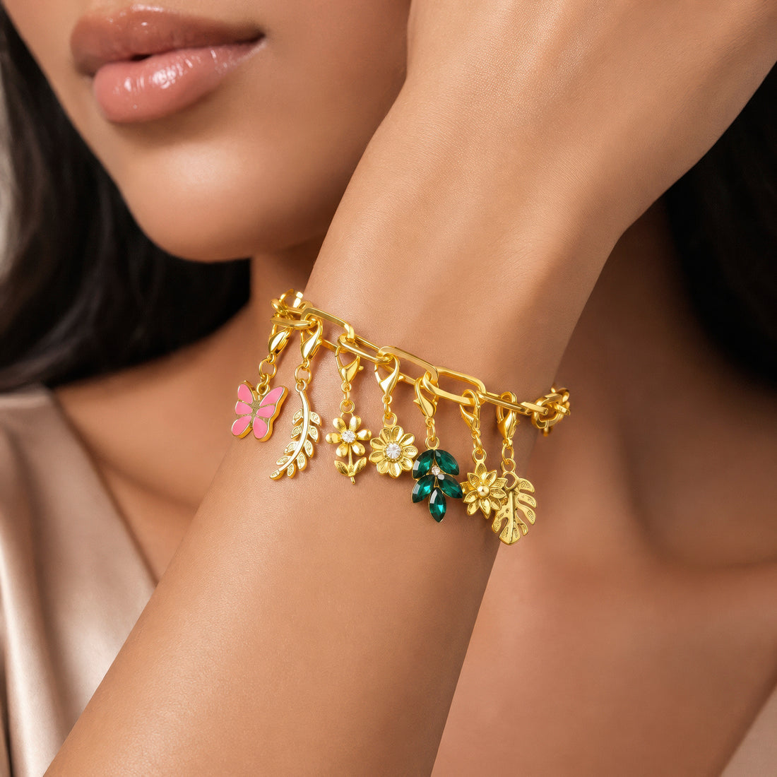 PRAO Bracelet Anti-Tarnish Nature Charms (Adjustable Size)