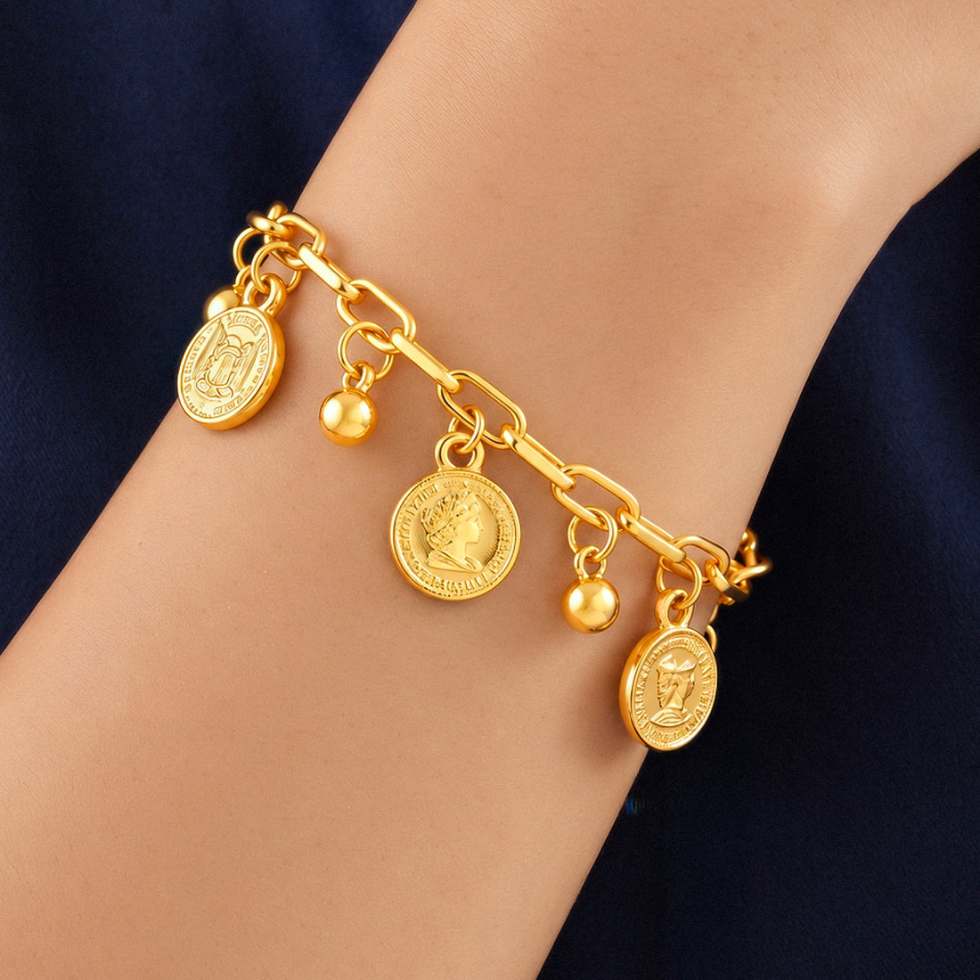 PRAO Bracelet Anti-Tarnish Coin Ball Charm (Adjustable Size)