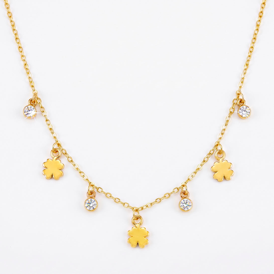 Anti-Tarnish Gold Plated Charms Necklace Minimalist Design