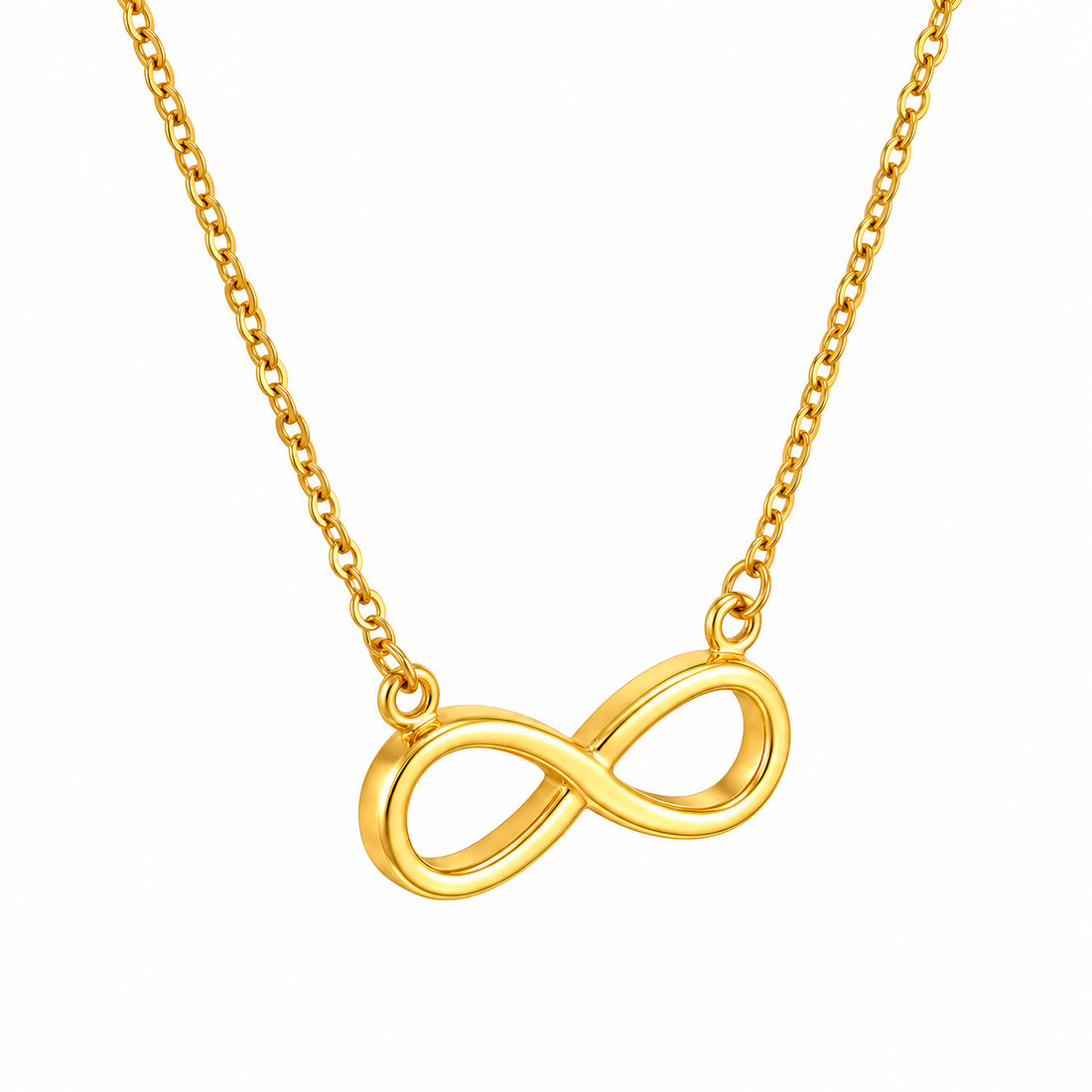 PRAO Necklace Anti-Tarnish Gold Plated Infinity Pendant