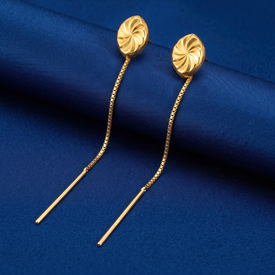 PRAO Earrings Anti-Tarnish Diamond Cut Threader