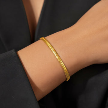 PRAO Bracelet Anti-Tarnish Gold Plated Chain (Adjustable Size)