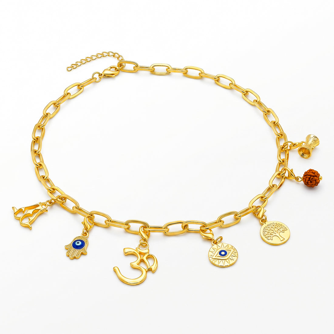 PRAO Necklace Anti-Tarnish Gold Plated Divine Charms