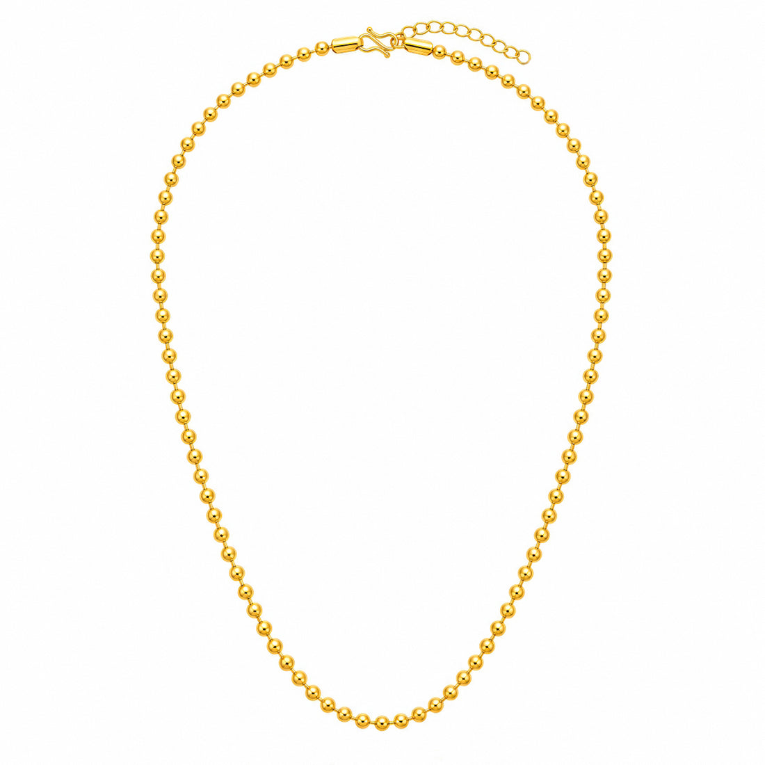 PRAO Necklace Anti-Tarnish Gold Plated Bead Chain