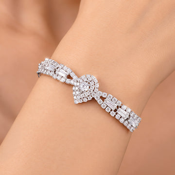 PRAO Bracelet Anti-Tarnish Teardrop Crystals (Adjustable Size)