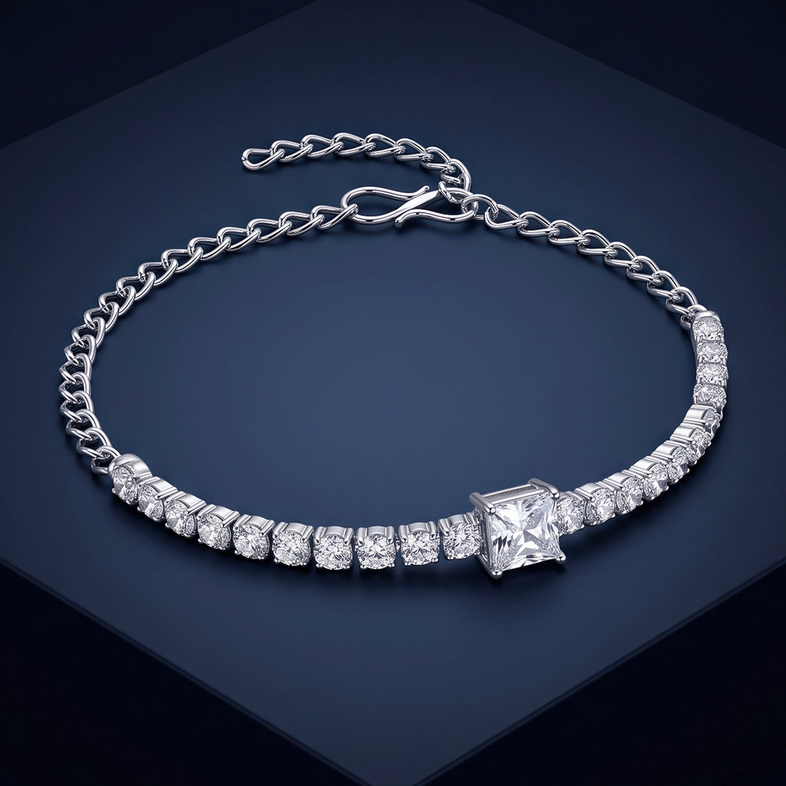 PRAO Bracelet Anti-Tarnish Solitaire Tennis (Adjustable Size)