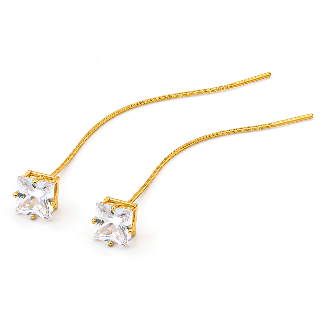 PRAO Earrings Anti-Tarnish Crystal Threader