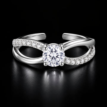 PRAO Ring Anti-Tarnish Infinity Crystal (Adjustable Size)