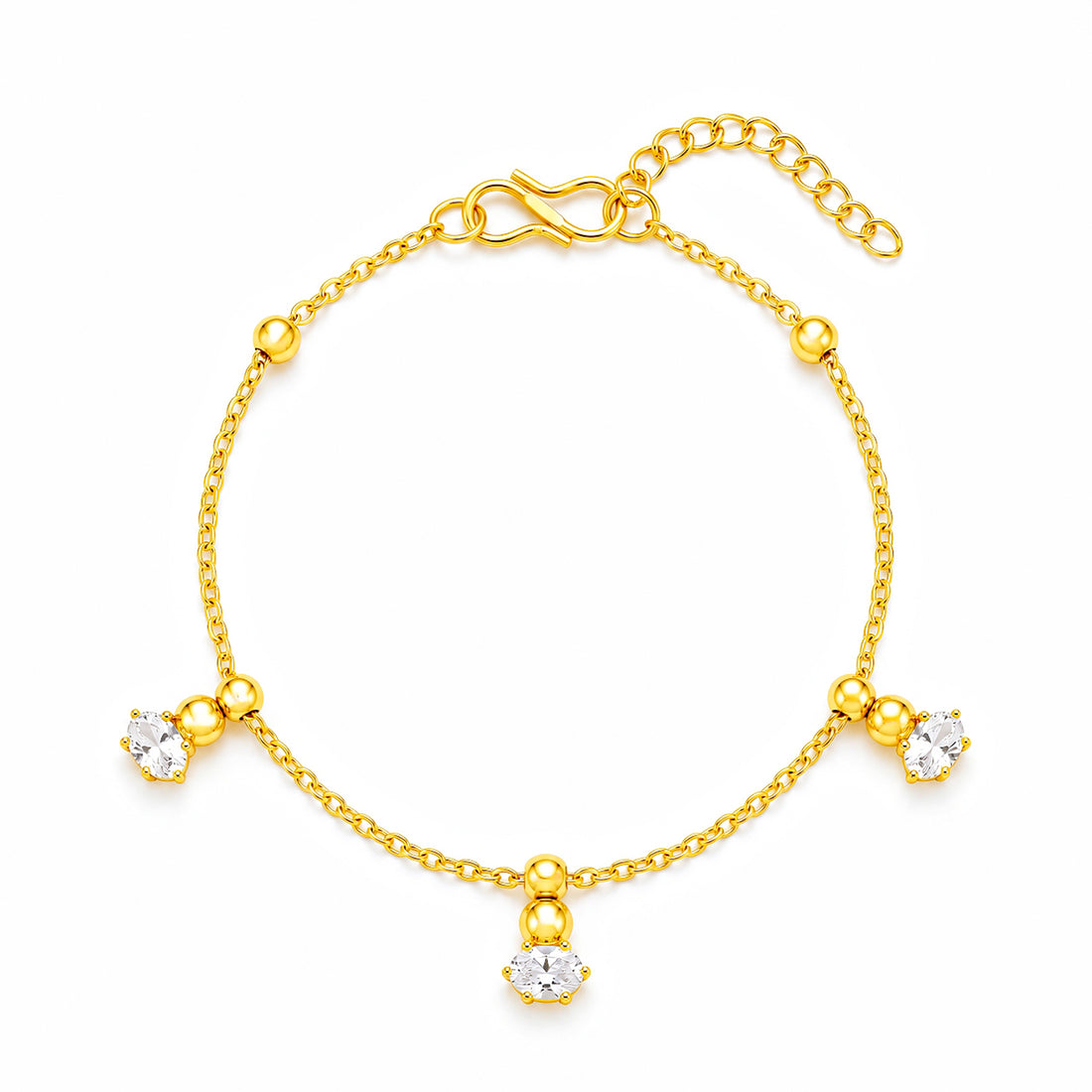 PRAO Bracelet Anti-Tarnish AD Charm Bead (Adjustable Size)