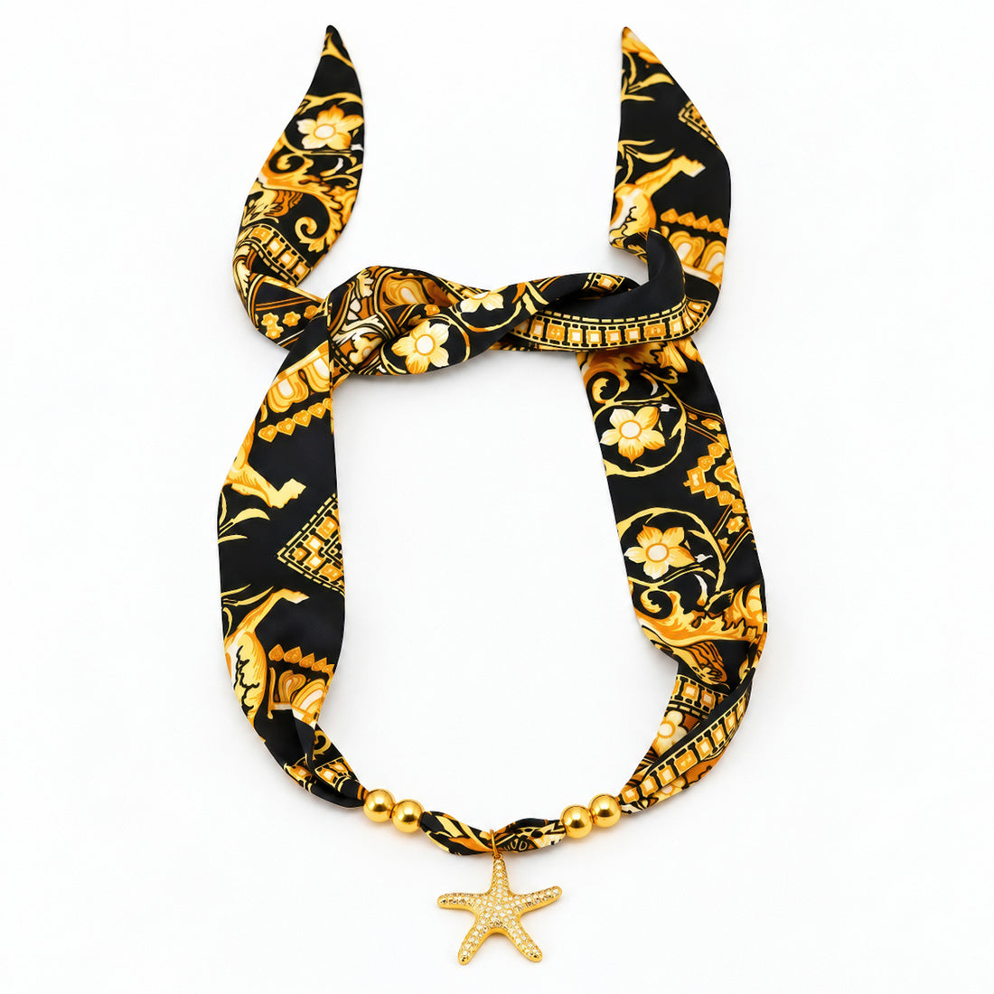 PRAO Necklace Cum Bracelet Anti-Tarnish Baroque Starfish Scarf