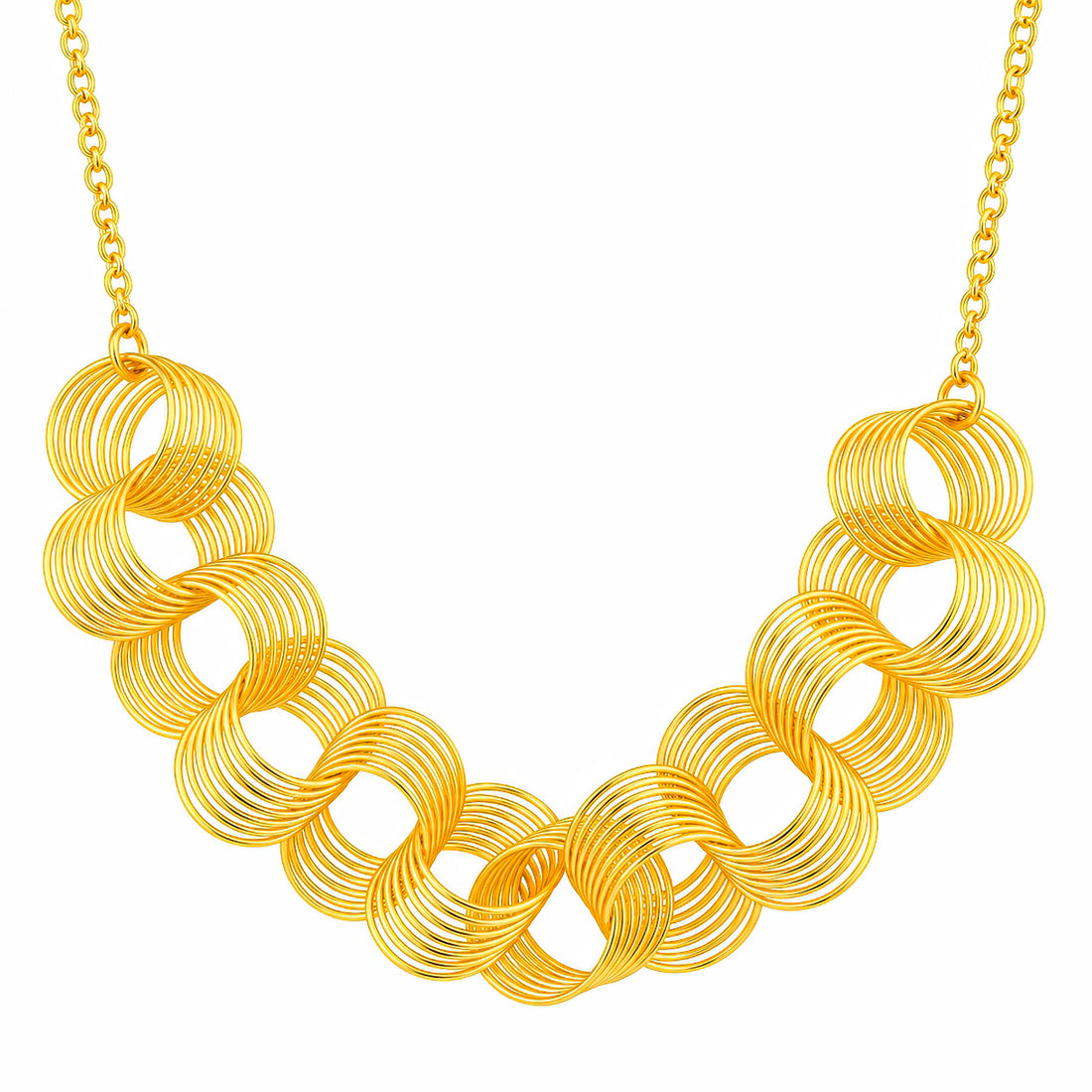 PRAO Necklace Anti-Tarnish Golden Spring