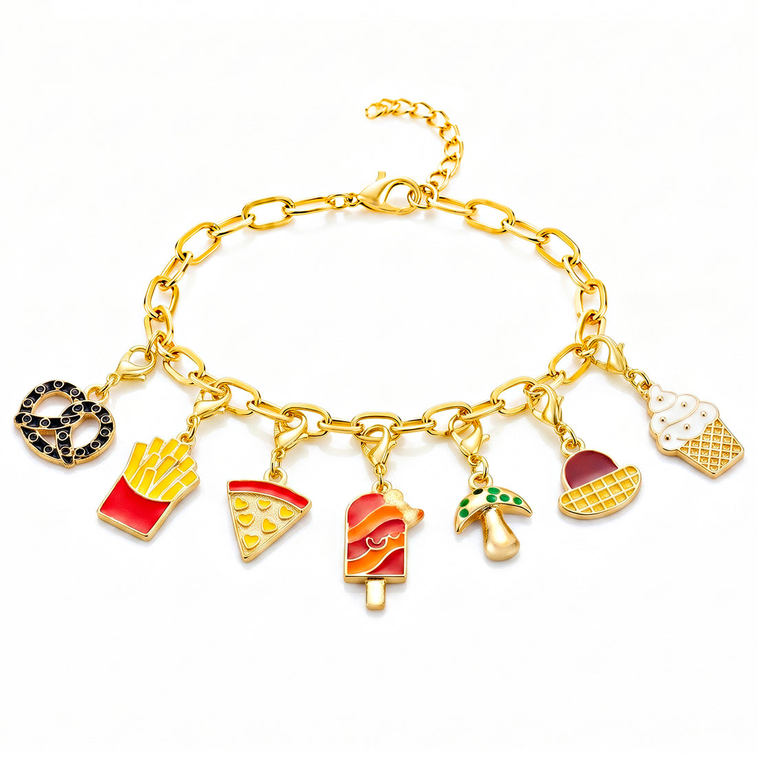PRAO Bracelet Anti-Tarnish Yummy Bites Charms (Adjustable Size)