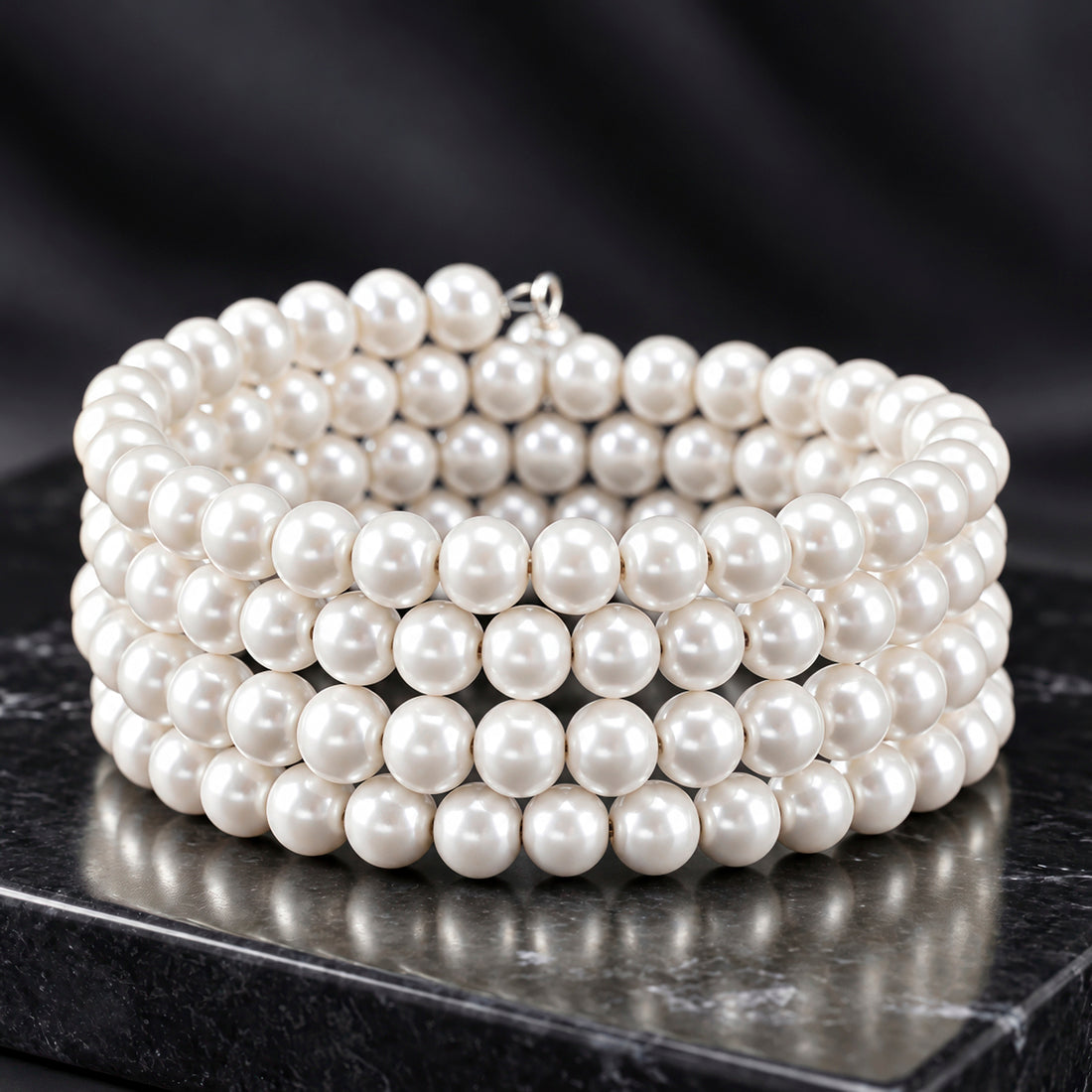 PRAO Bracelet Multilayered Spiral Pearl (Adjustable Size)
