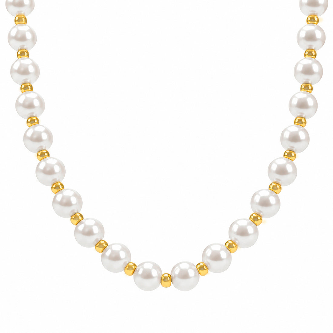 PRAO Necklace Anti-Tarnish Pearl Spacer Bead