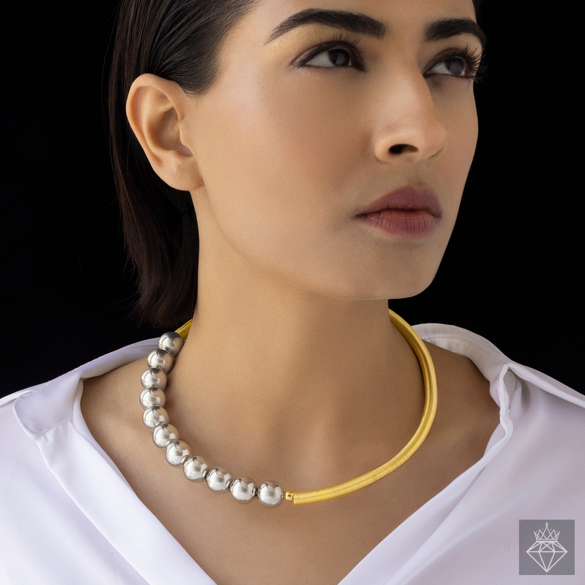 PRAO Anti-Tarnish Spring & Balls Hasli Necklace✨