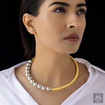 PRAO Anti-Tarnish Spring & Balls Hasli Necklace✨