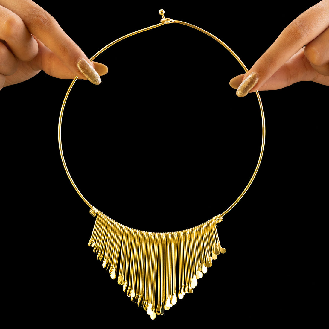 PRAO Anti-Tarnish Golden Hasli Necklace